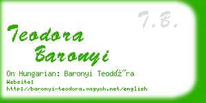 teodora baronyi business card